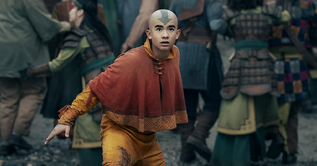 Gordon Cormier as Aang in Avatar: The Last Airbender Season 2 (2026)