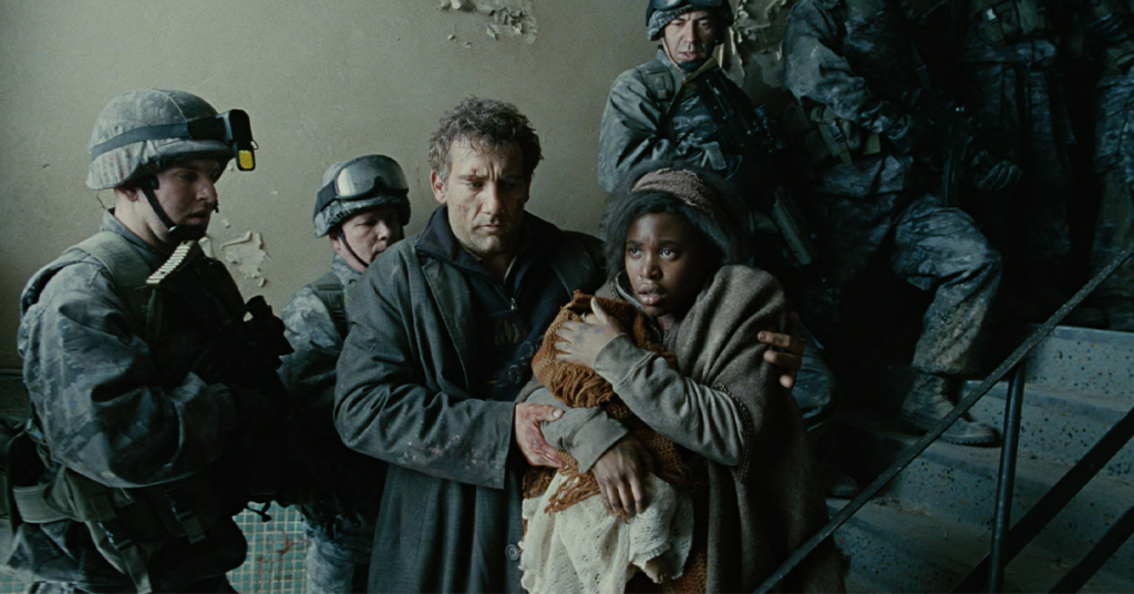 Clive Owen and Clare-Hope Ashitey in Children of Men (2006)