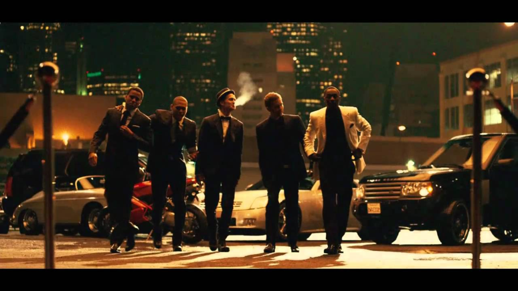 Michael Ealy, Chris Brown, Hayden Christensen, Paul Walker and Idris Elba in Takers (2010)