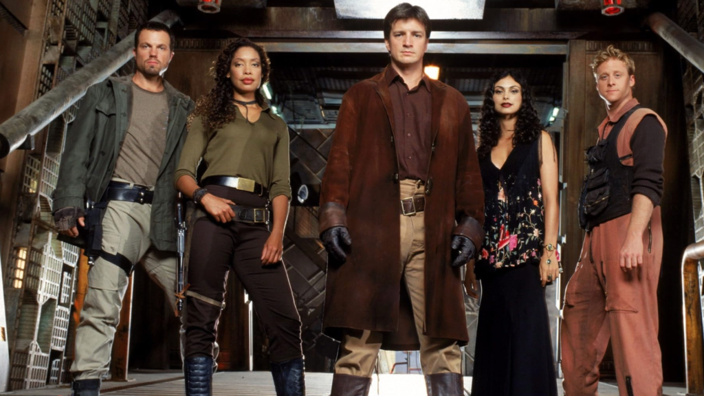 Nathan Fillion led the cast of the ill-fated series Firefly (2002). One of the most infamous TV Series Cancelled Too Soon.