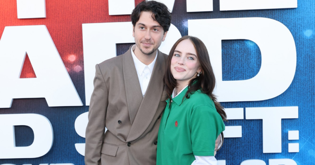 Nat Wolff and Billie Eilish in the Hit Me Hard and Soft Tour 3D red carpet.