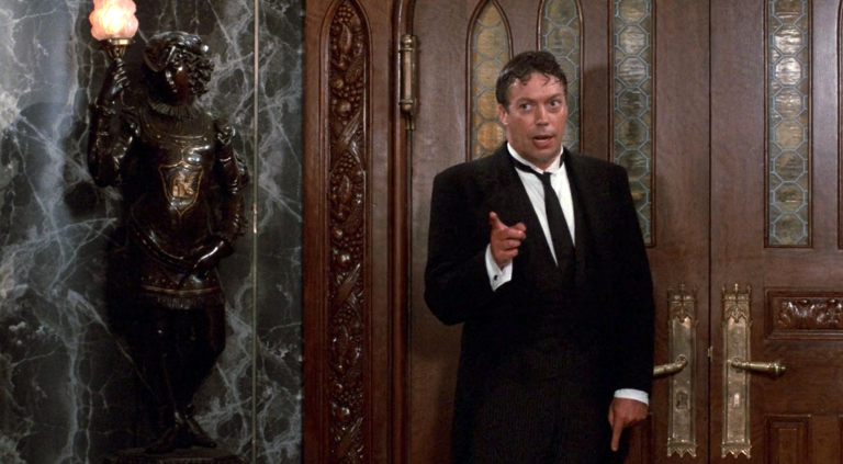 Tim Curry in Clue (1985).
