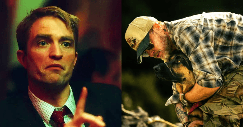 Robert Pattinson in Primetime (2026) and Brad Pitt in Heart of the Beast (2026).