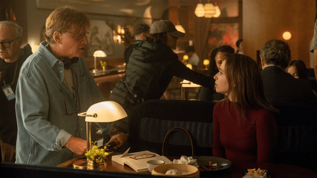 Aaron Sorkin directs Mikey Madison in The Social Reckoning (2026).