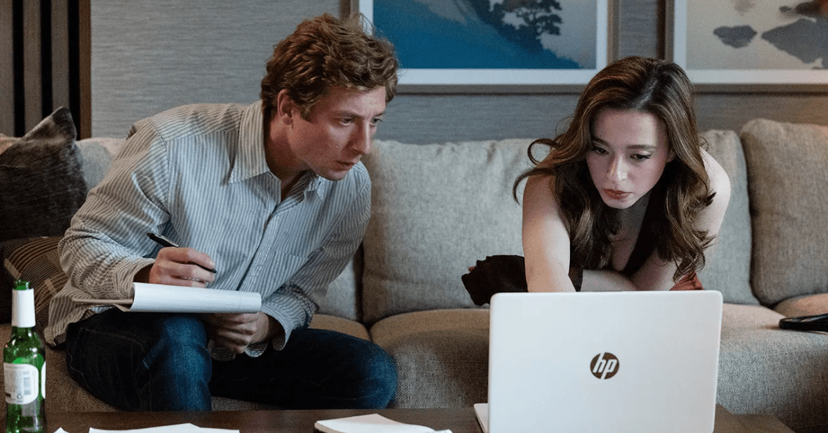 Jeremy Allen White and Mikey Madison in The Social Reckoning (2026).